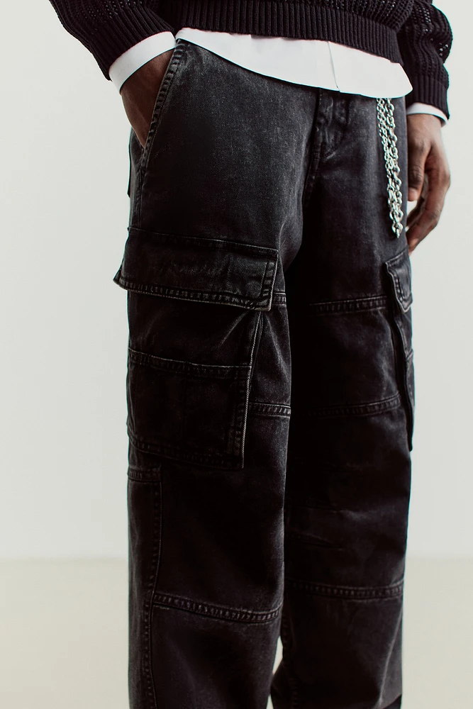 Loose-Fit Cotton Cargo Pants