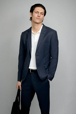 Skinny-Fit Single-Breasted Jacket