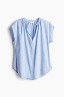 Band-Collar Blouse