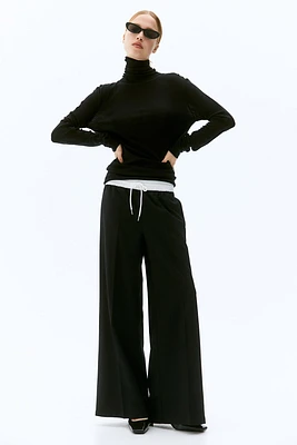 Pantalon large avec taille élastique