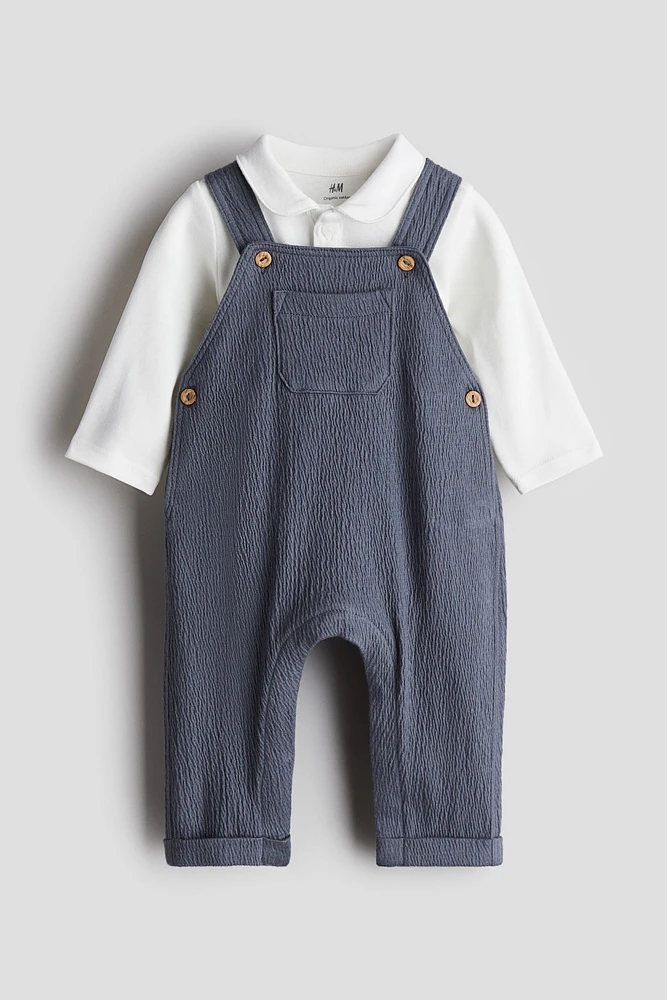 2-piece Bodysuit and Overall Set