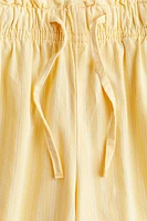 Wide-Leg Cotton Pants