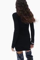 Rib-Knit Bodycon Dress