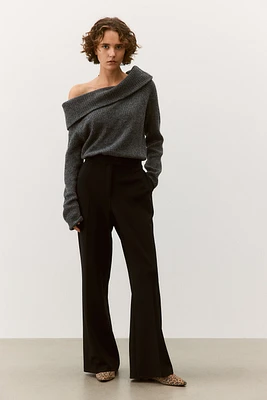 Pantalon évasé en jersey