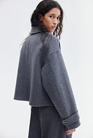 Veste faite à la main en laine mélangée