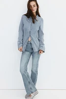 Tapered-Waist Denim Shirt