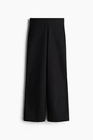 Wide-Leg Twill Pants