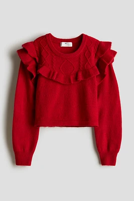 Ruffle-Trimmed Sweater