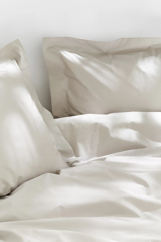 King/Queen Cotton Percale Duvet Cover Set