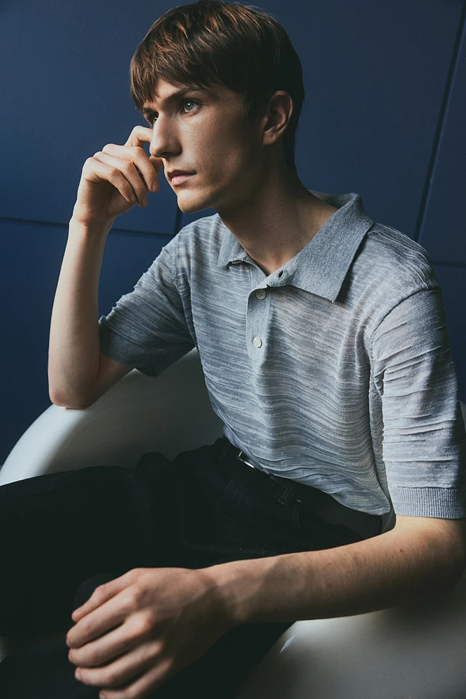 Regular Fit Fine-knit polo shirt