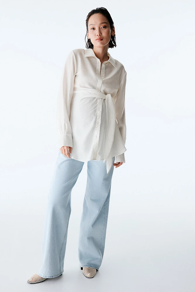 MAMA Before & After Tie-Detail Shirt
