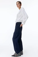 Straight-Cut Foldover-Cuff Jeans