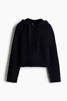 Bouclé-Knit Hoodie