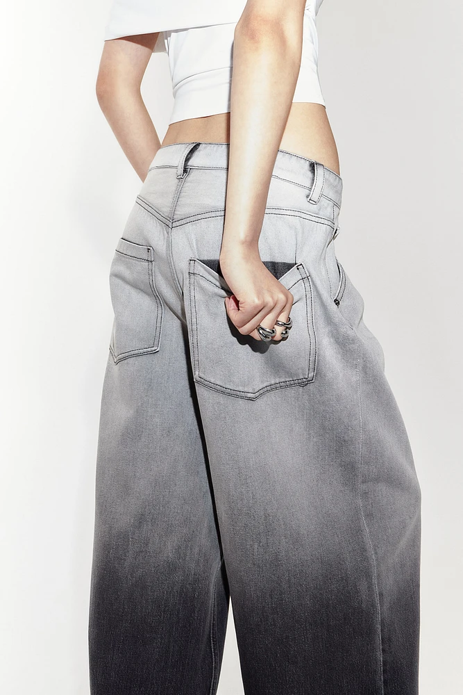 Wide-Leg Twill Pants