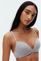 Soft-Cup Cotton Push-Up Bra