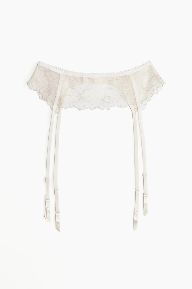 Embroidered Garter Belt