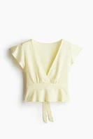 Linen-Blend Blouse