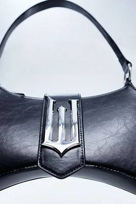 Metal-Appliqué Shoulder Bag