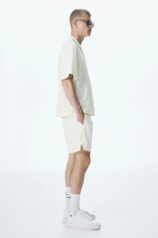 Chemise ample en filet avec col cubain
