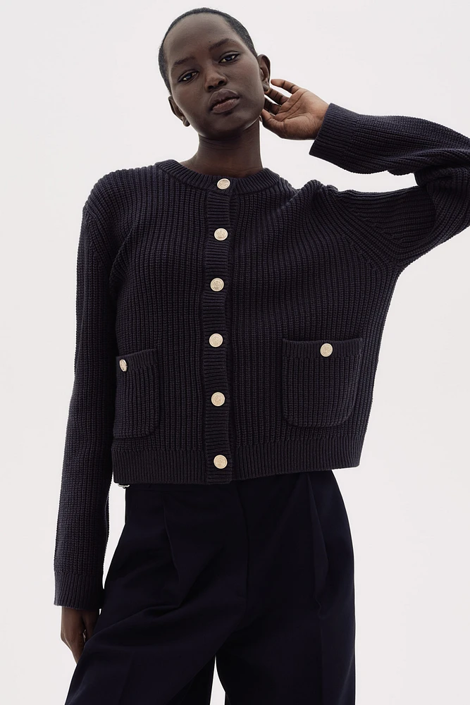 Veste en tricot côtelé