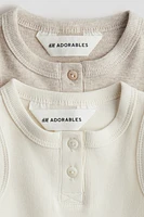 2-pack cotton sleeveless bodysuits