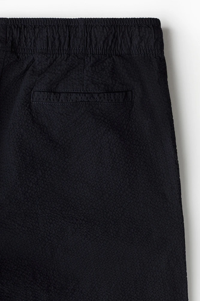 Pantalon décontracté en seersucker