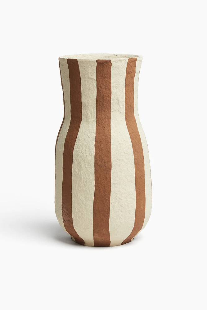 Tall papier-mâché vase