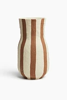 Tall papier-mâché vase