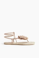 Appliquéd Espadrille Sandals