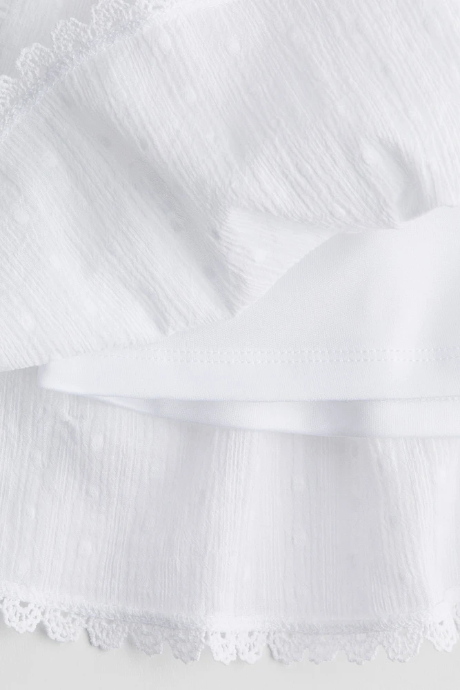 Tiered Cotton Skort