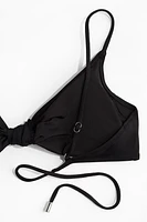 Knot-Detail Padded Bikini Top