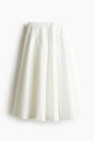 Fringe-Textured A-Line Skirt