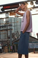 Short Super ample en denim