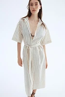Robe chemisier en lin mélangé