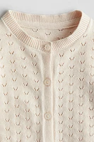 Pointelle-Knit Cardigan