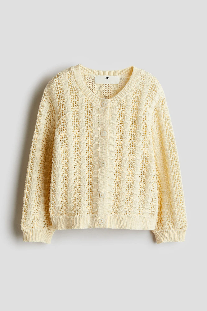Gilet en maille pointelle