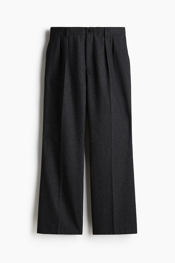 Loose Fit Wool-Blend Pants