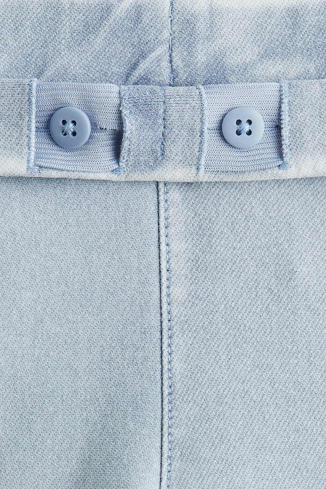 Pantalon taille élastique évasé en denim
