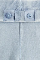 Pantalon taille élastique évasé en denim