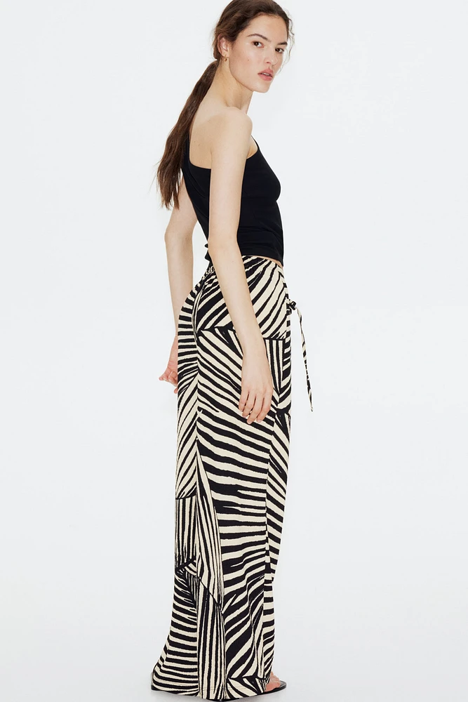 Wide-cut Pull-on Pants