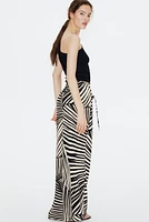 Wide-cut Pull-on Pants