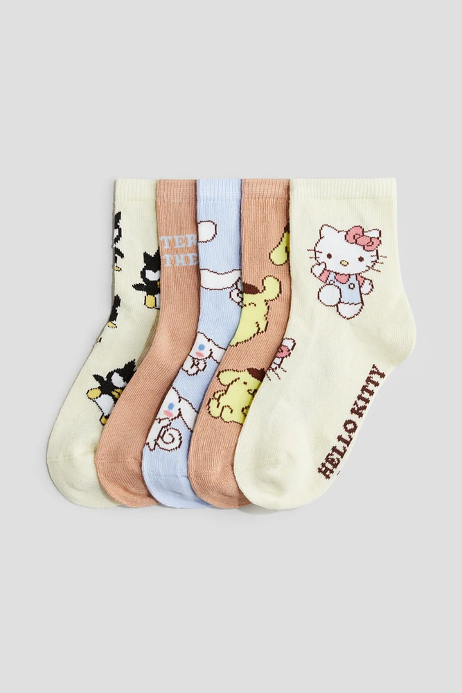 5-pack Motif-Detail Socks