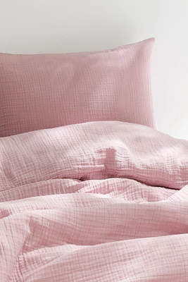 Parure de couette lit simple en mousseline