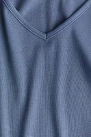 Ribbed Cotton Jersey Top