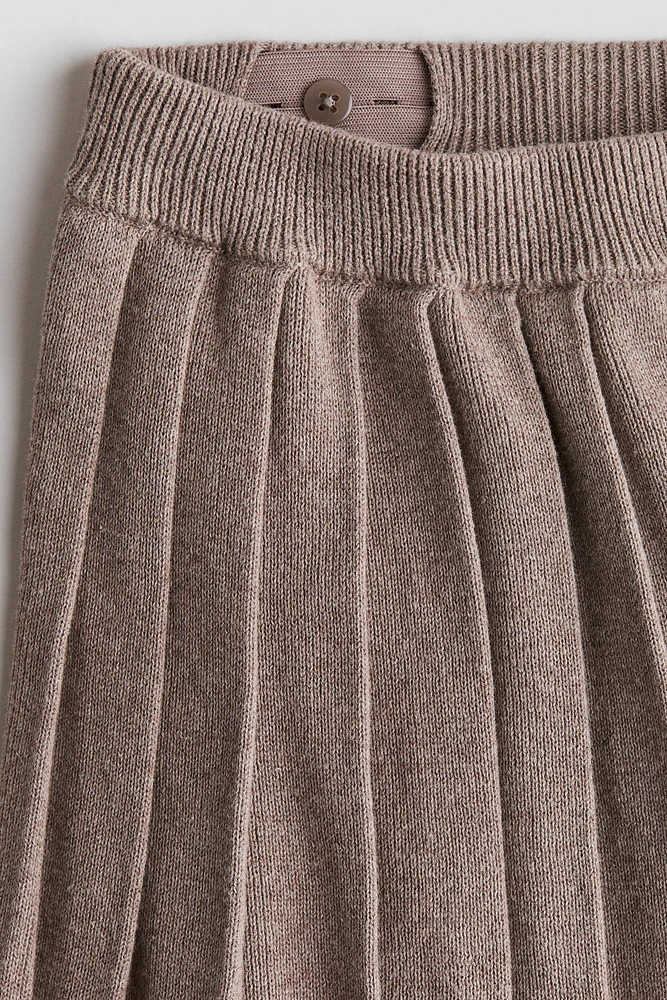 Fine-knit Cotton Skirt