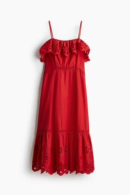 Robe en coton avec broderie anglaise
