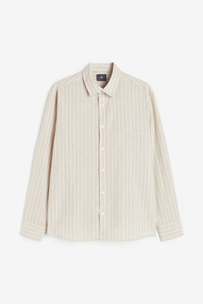 Regular Fit Linen-blend Shirt