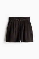 Paper Bag Shorts with Belt