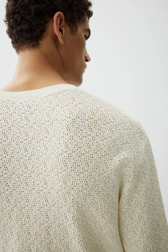 Regular-Fit Textured-Knit T-Shirt