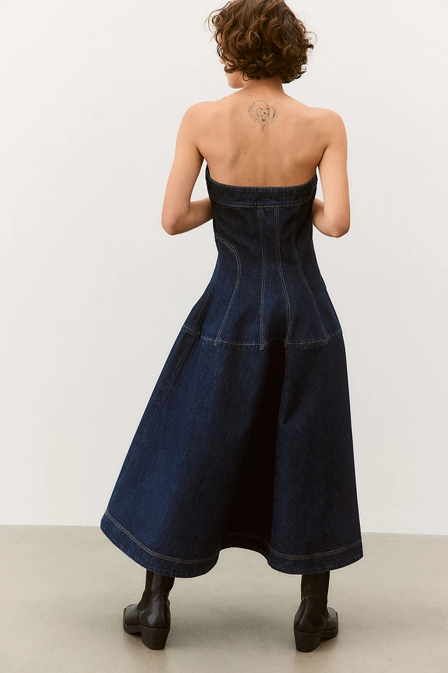 H&M Denim Bandeau Dress | Liberty Center